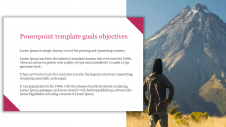 Astounding PowerPoint Template Goals Objectives Slides